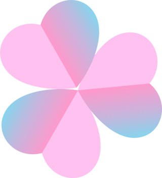 Sweet flower pastel gradient color layer png
