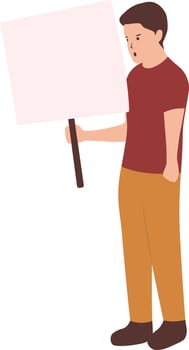People Holding Banner vector
