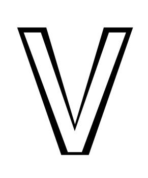 english capital letter V png
