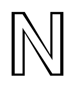 english capital letter N png
