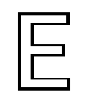 english capital letter E png