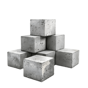Stack of Concrete Blocks Arranged in a Pyramid Isolated on Transparent Background png