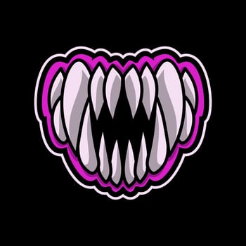 Love Fangs Mascot Illustration is perfect for your brand business vector