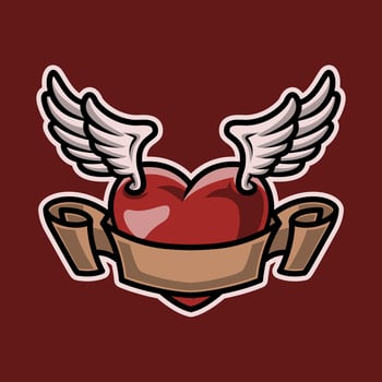Angel of Love Mascot Illustration is perfect for your brand business vector