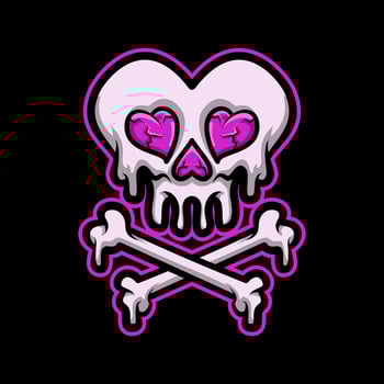 Love Skull Mascot Illustration is perfect for your brand business vector