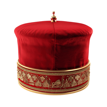 Burgundy gold Velvet Hat isolated on transparent background png