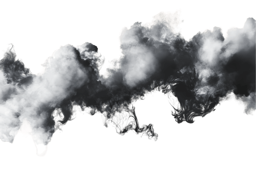 Abstract Monochrome Cloud Formation with Grayscale Shades and Textures png
