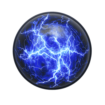 Abstract Sphere of Blue Electrical Energy png