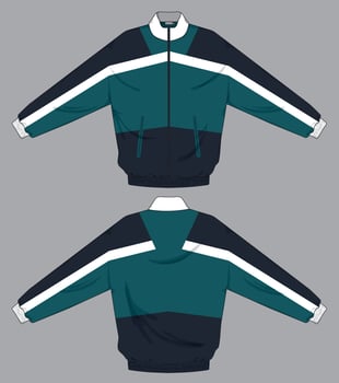track varsity apparel jacket template vector
