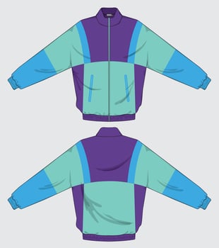 pastel color varsity jacket template vector