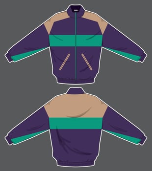 sportswear jacket template design mock up vector