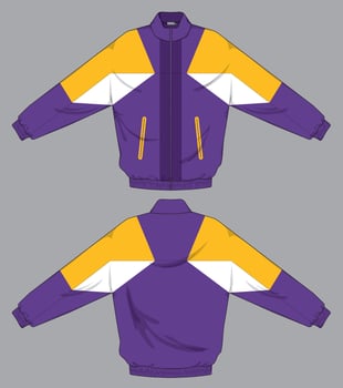 track jacket purple and yellow design for sports team vector