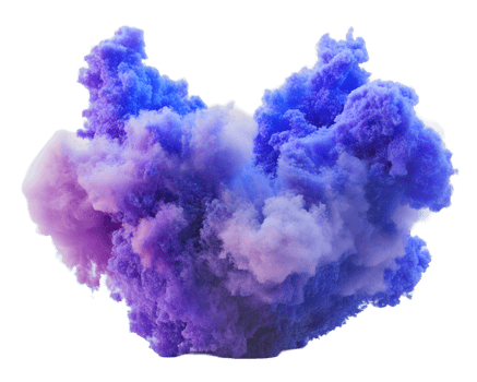 Dreamy Purple and Blue Cloud Formation png