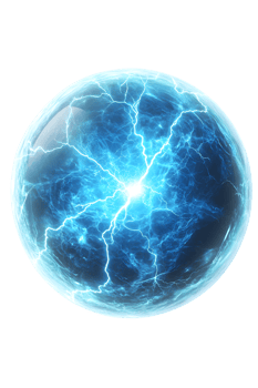 Dynamic Blue Energy Sphere An Orb of Electric Power png