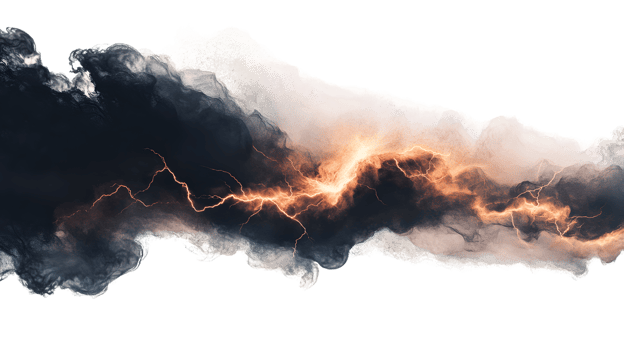 Fiery Abstract Cloud Formation with Dynamic Energy and Textural Contrast png