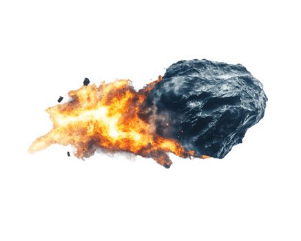 Fiery Explosion Meets Icy Mass A Dynamic Contrast of Opposing Elements png
