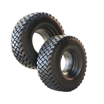 Two Stacked Car Tires with Tread Pattern Isolated on Transparent Background png