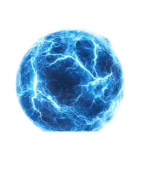 Glowing Blue Energy Sphere Abstract png