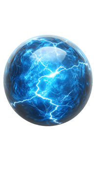 Glowing Blue Energy Sphere png