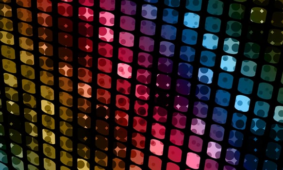 background abstract mosaic of the grid pixel pattern and colorful squares. dark artistic color. vector