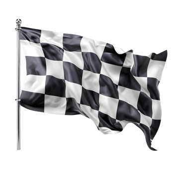 Checkered Flag isolated on transparent background png
