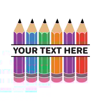 Colorful Pencil Illustration Bundle for Schools vector