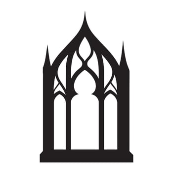 Sinister Gothic Mirror Silhouette Design vector