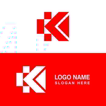 Modern letter K logo. vector