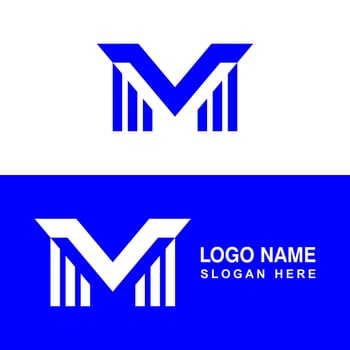 M logo template design. vector
