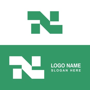 Modern N shape logo. vector