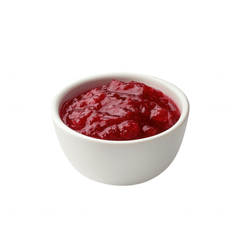 Delicious homemade berry jam in a white bowl, perfect for breakfast or desserts. png