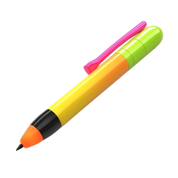 Colorful Pen isolated on transparent background png