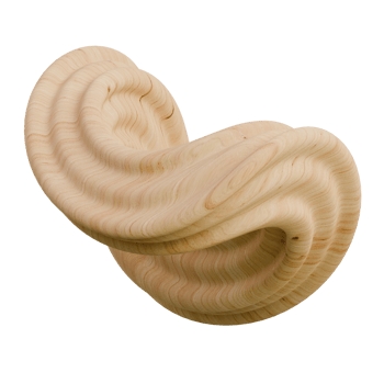 wind 3D Wooden Abstract Shape Icon png