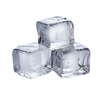 Melting Ice Cubes with Water Droplets and Realistic Details png