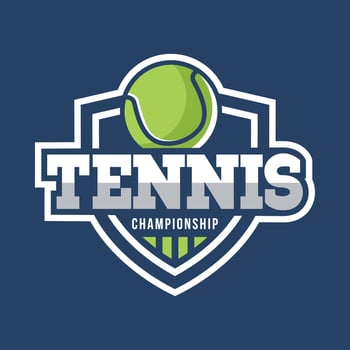 Tennis logo, Sport badge logo with shield, Tennis Ball Icon, Tennis Club Logo Emblem. vector