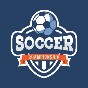 Soccer logo sport design template, Logo football club sign Badge, Football logo with shield background design, football emblem, soccer or football tournament badge logo design. vector