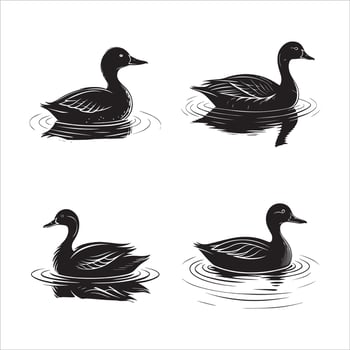 Clean Duck in Water Illustration vector
