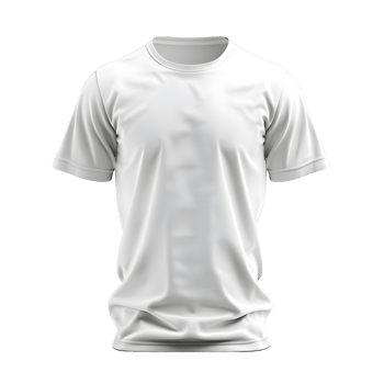 white t - shirt on transparent background png