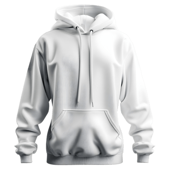 White Hoodie Isolated on Transparent Background png