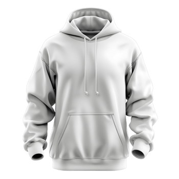 Plain White Hoodie Isolated on Transparent Background png