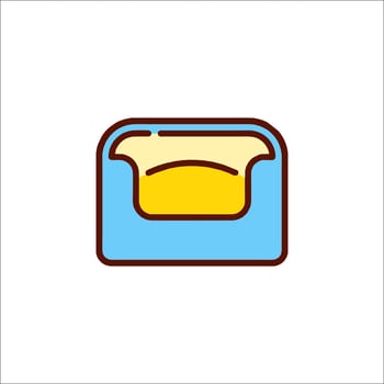 Toast icon illustration vector