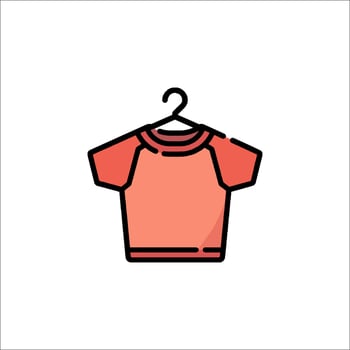A t - shirt on a hanger icon vector