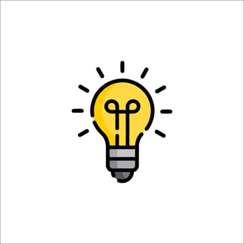 A light bulb icon on a white background vector