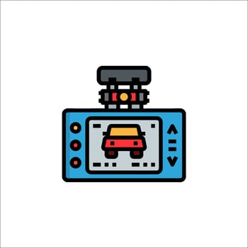 Car dashboard camera icon illustration vector