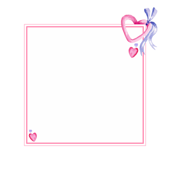 Watercolor frame with heart, muffin, candy, hand drawn sketch, Valentines day theme, love illustration png