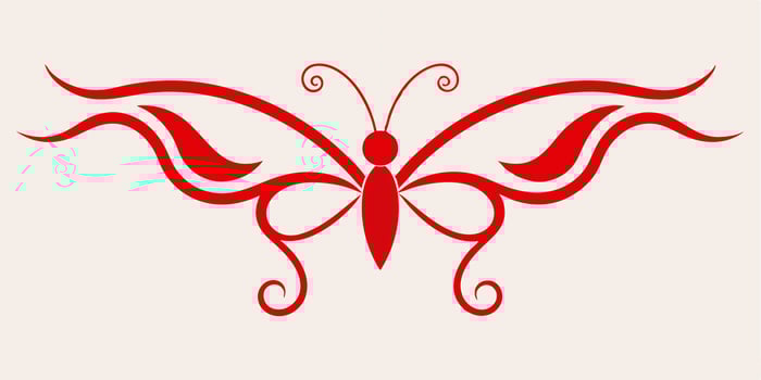 Butterfly-inspired underline design element for projects vector