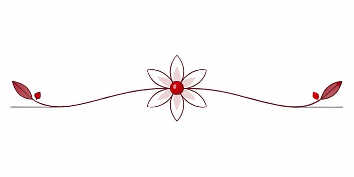 Simple floral underline art for decorative layouts vector