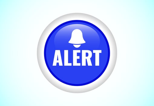 Alert button design vector
