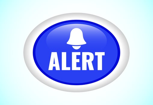 Alert button design illustration. Suitable for mobile app vector