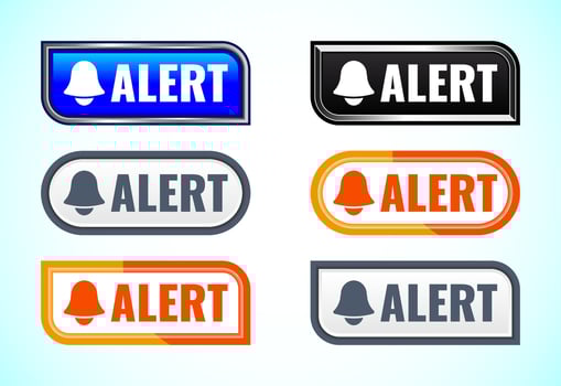 Alert button set Suitable for mobile app, and website UI design. vector